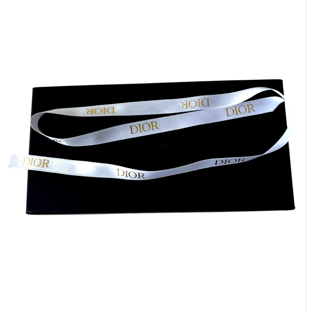 DIOR Box with Ribbon. 
Box 6.75” x 3.5” x 2.5”. Ribbon 21”.